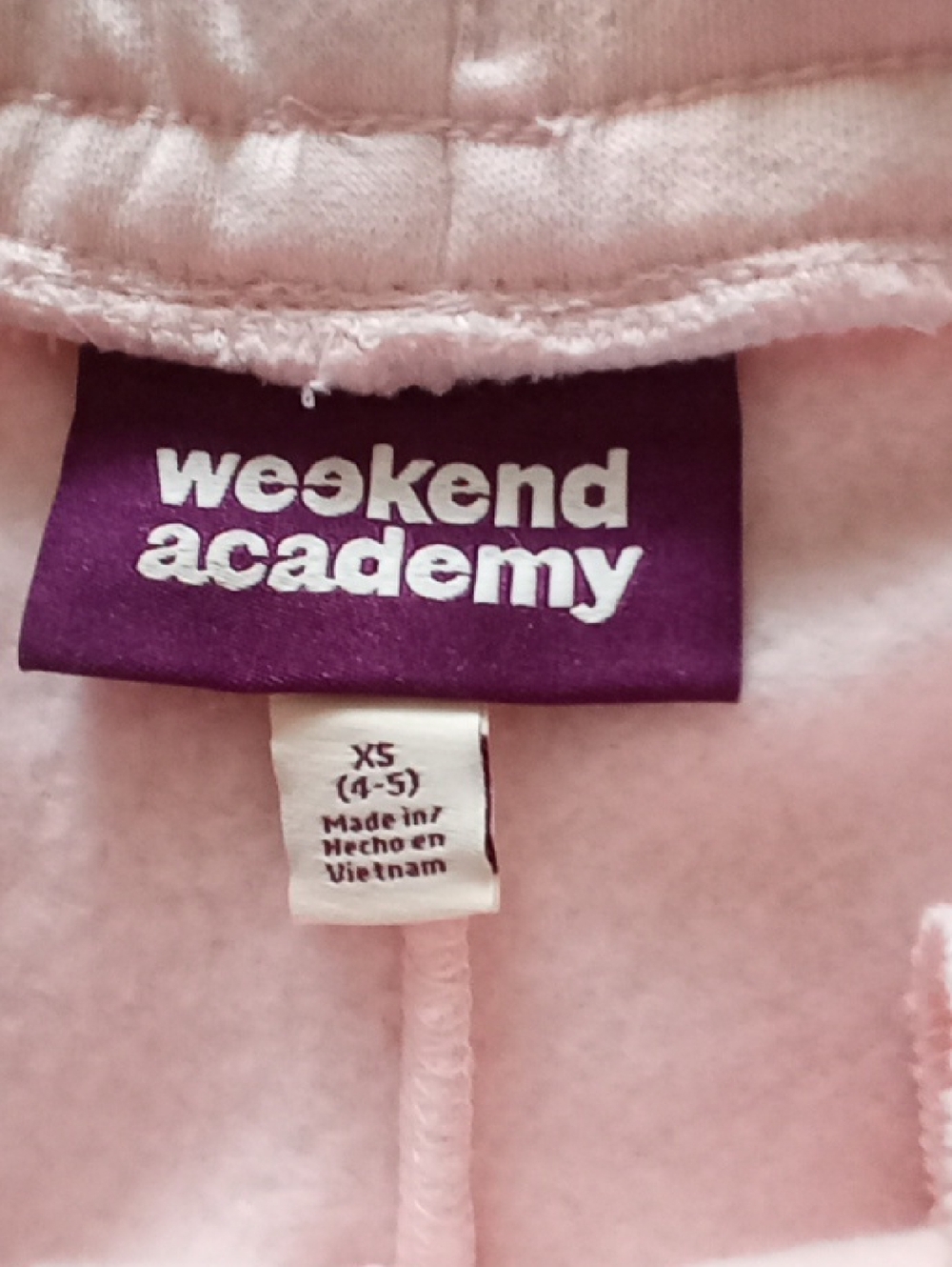 WEEKEND ACADEMY PINK 96 SWEATSETS BOTTOMS (XS 4-5) TOP (S 6-7) NWT - Picture 10 of 12